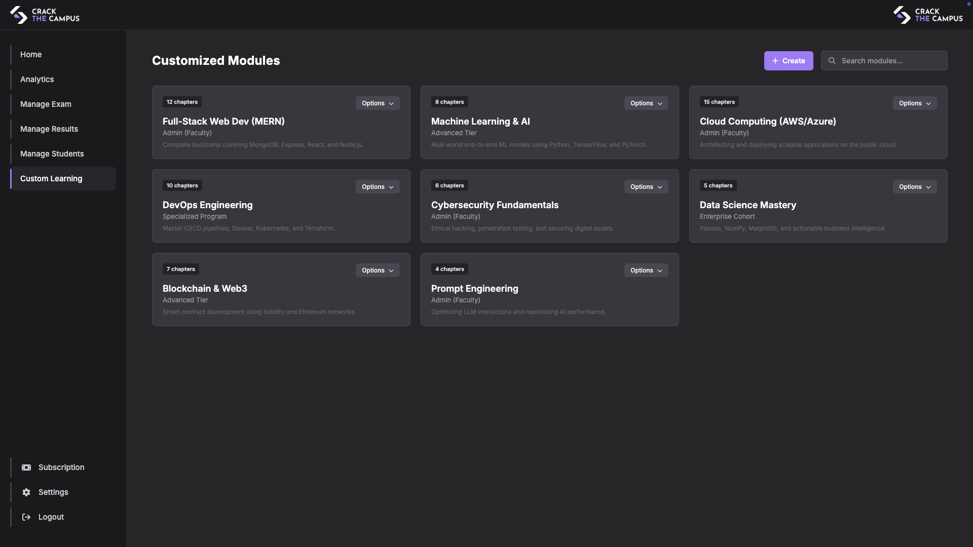 Institutional learning and curriculum enrichment preview